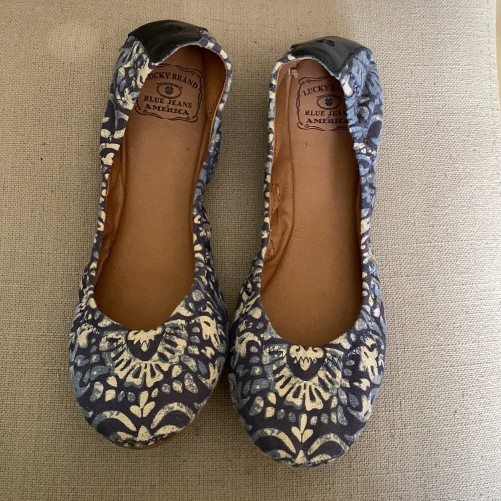 Lucky Brand 10 Emmie 2 Blue Flats